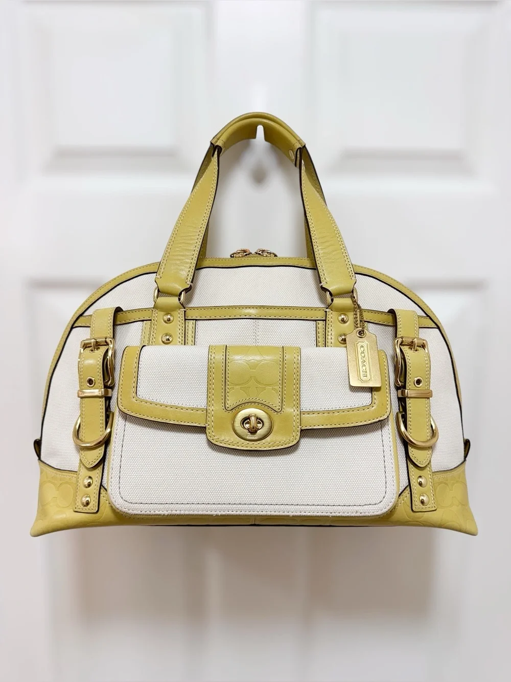Coach Hamptons Miranda Weekender Carryall Large Satchel Travel Bag